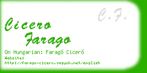 cicero farago business card